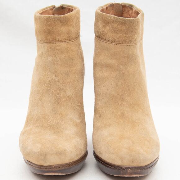 Modern Vintage Tan Suede Allison Ankle Boots Size 8 - Picture 3 of 11